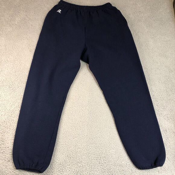 Russell Pants Men Extra Large Blue Sweatpants Basketball Joggers Workout Tapered - Picture 1 of 7
